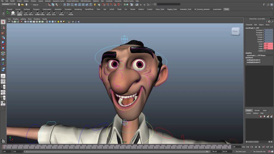 Facial Rig Development Reel by Oscar Medina Drawable